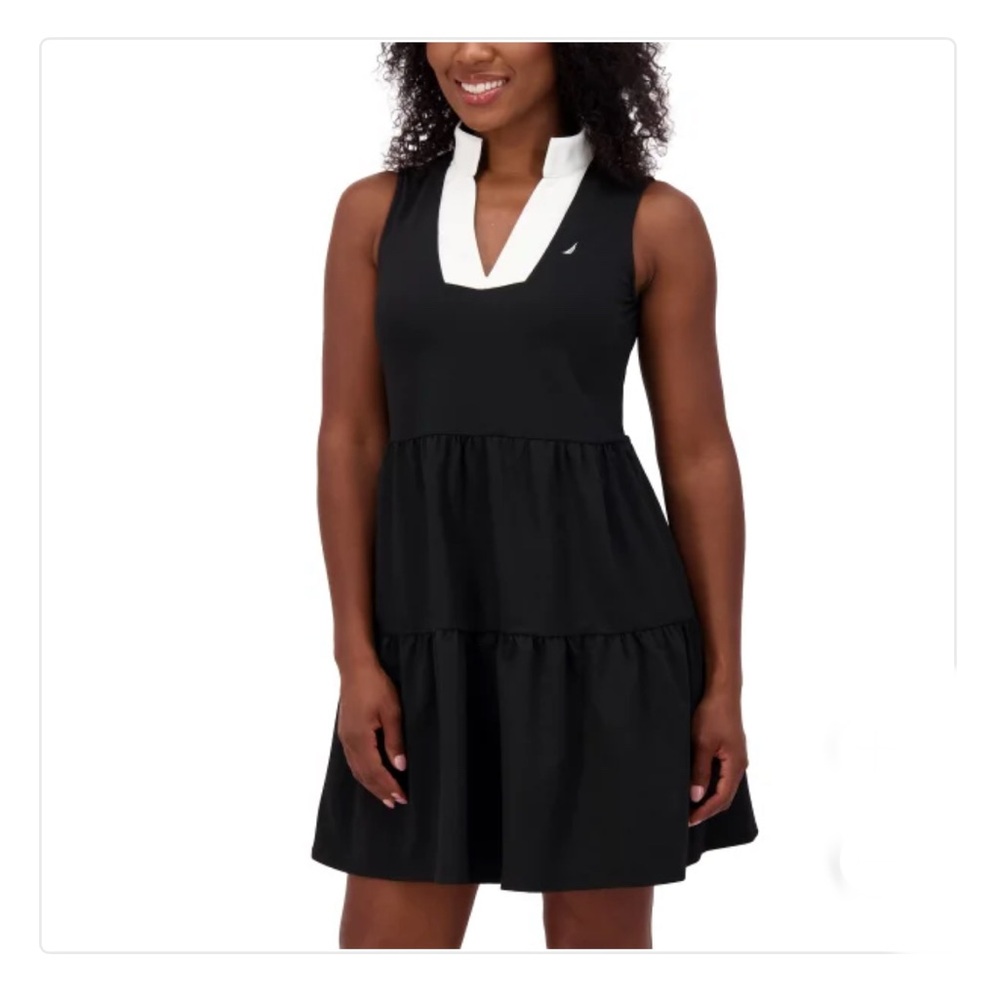 Nautica Black and White Mini Dress